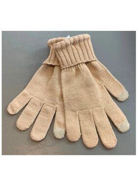 Style & Co. Women's Shine Gloves, Camel Brown, One Size